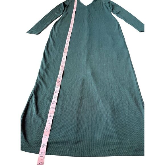 Marine Layer Lexi Rib V-Neck Maxi Dress In Green Gables - Picture 10 of 11